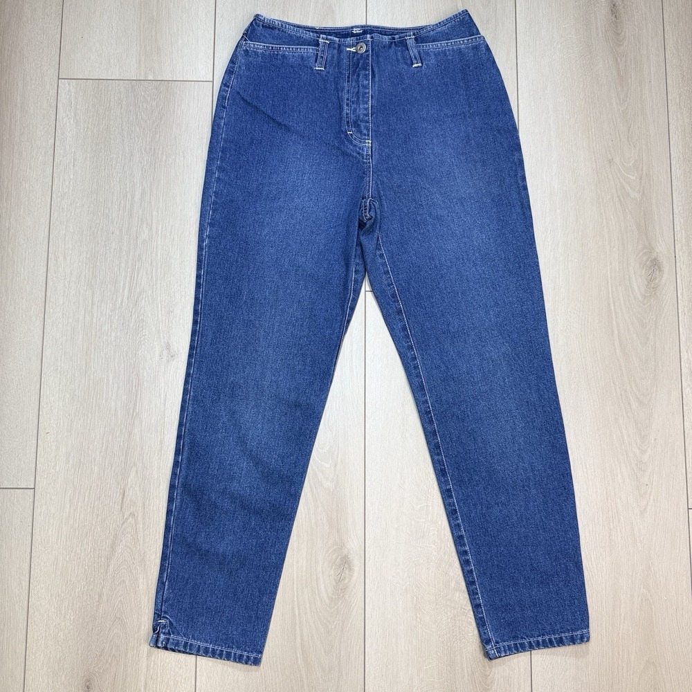 VTG Ann Taylor Jeans Womens 4 Blue High‎ Rise Tapered Mom Denim Pants NWT 90s